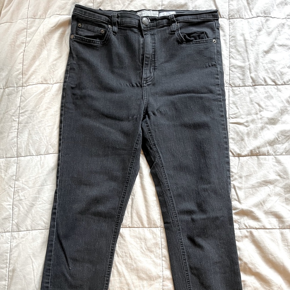 Free People Hi Rise Dark Wash Skinny Jean